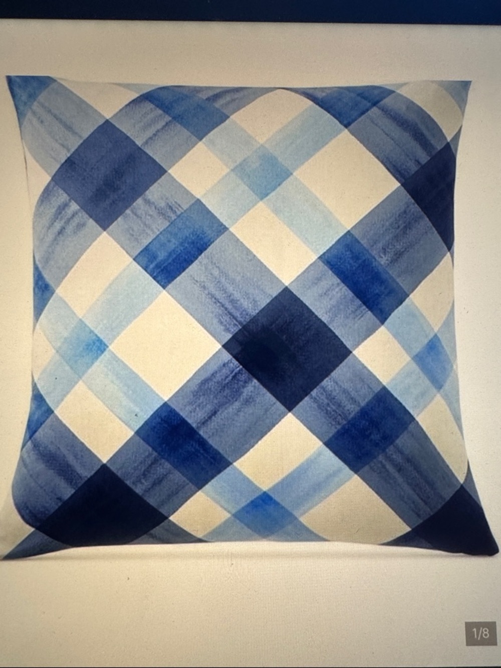 NWT 2 Charter Club Damask Designs Painted Plaid Pillow Shams- EURO 100% cotton